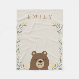 Manta del paño grueso y suave del oso del arbolado