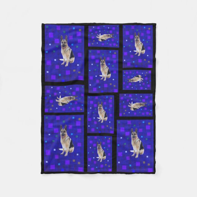 Manta del paño grueso y suave del pastor alemán (Anverso)