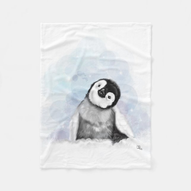 Manta del paño grueso y suave del pingüino del (Anverso)