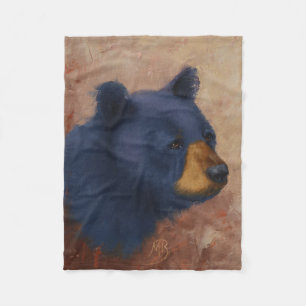 Manta del paño grueso y suave del retrato del oso