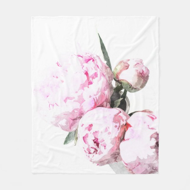 Manta del Peony de la acuarela (Anverso)