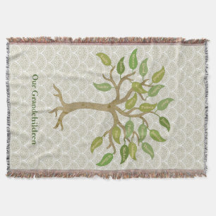 Manta del tiro del árbol de la hoja del abuelo