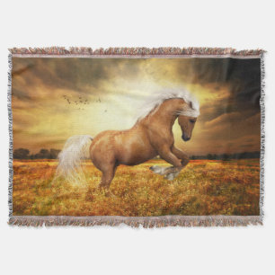 Manta del tiro del caballo del Palomino