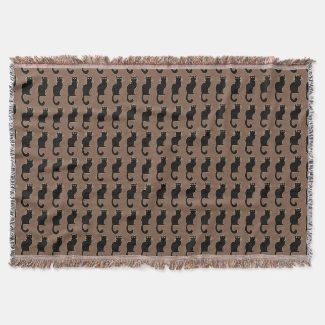 Manta del tiro del gato negro de Lover Blanket Le (Anverso)