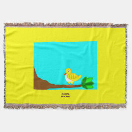 Manta del tiro del pájaro del amarillo de la buena