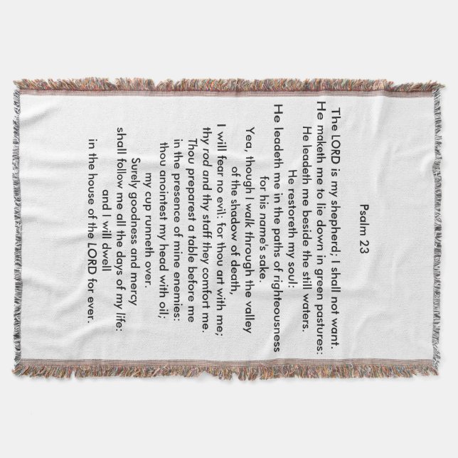 Manta del tiro del salmo 23 (Anverso)