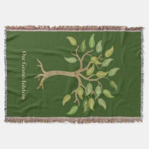 Manta del tiro del verde del árbol de la hoja del