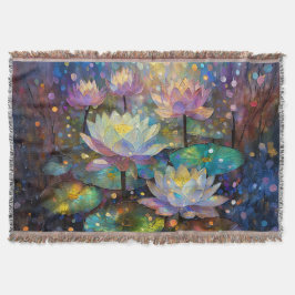 Manta Delicate Lotus Flowers Blossoming in the Snow