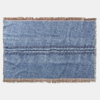 Manta Denim Azul Macro, Textura De Cierre.