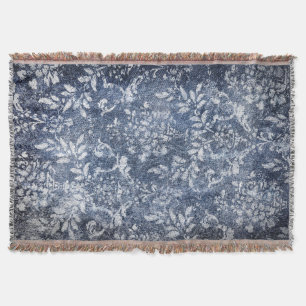 Manta Denim Floral Faded: Fondo Texturado Grungy