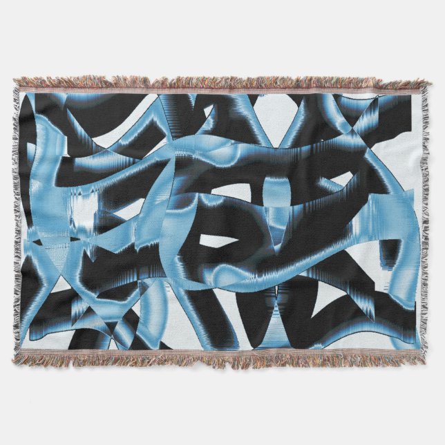 Manta Desechos o cintas azules y negros destruidos (Anverso)