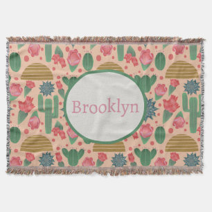 Manta Desierto Rubor Pink Floral Nursera Decor Bebé