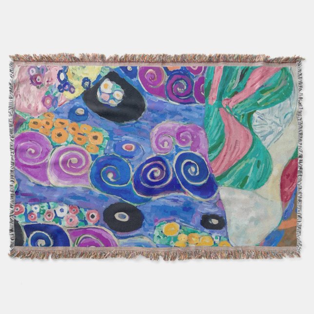 Manta Detalle de la Maiden de Gustav Klimt (Anverso)