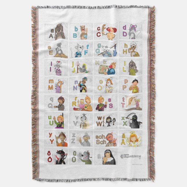 Manta Deutsches Fingeralphabet II (Frente vertical)