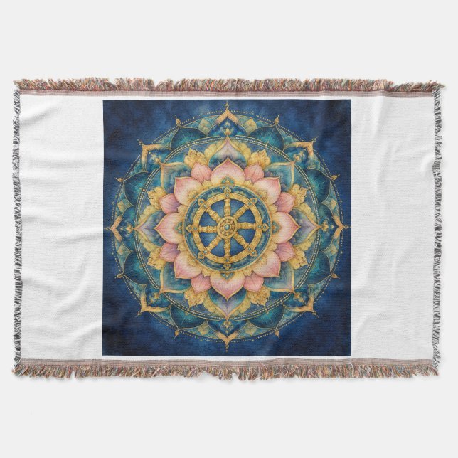 Manta Dhamar Mandala del Loto (Anverso)