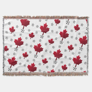 Manta Día de Partido de Fútbol Canadiense Maple Leaf
