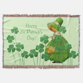 Manta Día de San Patricio: chica escogiendo rocas