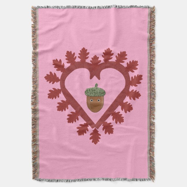 Manta Día de San Valentín Amor Corazón Bellota (Frente vertical)