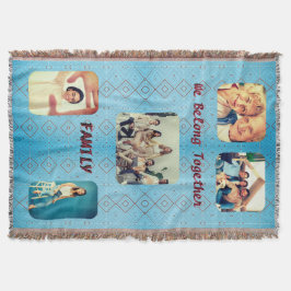 Manta Diamante retro azul suave