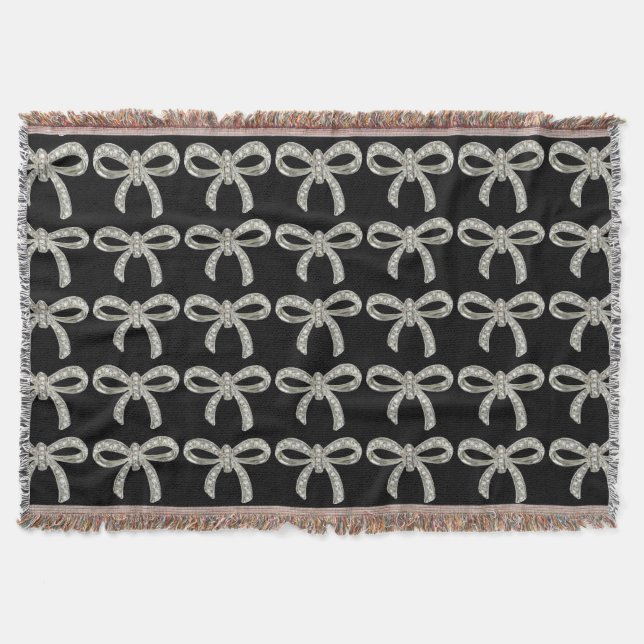Manta Diamond Bow Throw Blanket (Anverso)