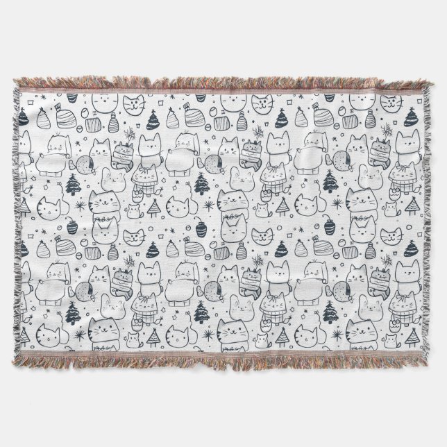 Manta Dibujo adorable de Navidad de invierno (1) (Anverso)