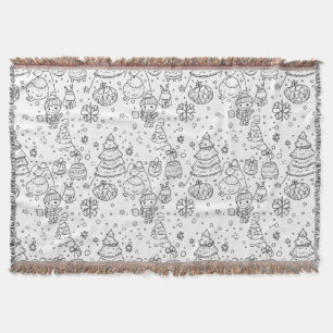 Manta Dibujo Patrón Navideño de Invierno Adorable (3)