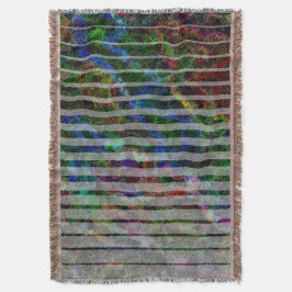 Manta Diferentes rayas y cuadrados raspados de líneas