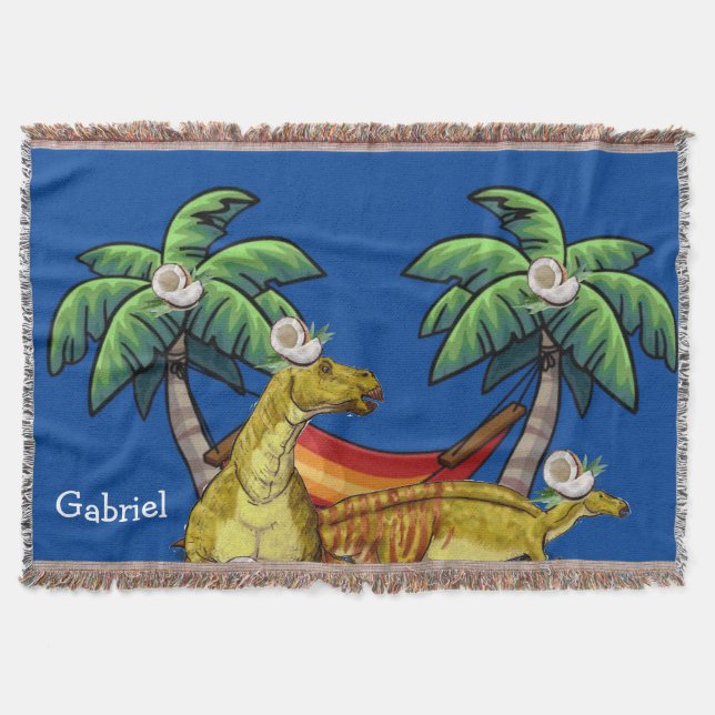 Manta Dinosaur Throw Blanket (Anverso)
