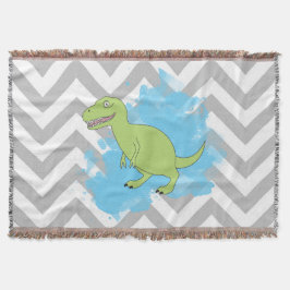 Manta Dinosaurio con diseño de fondo acuarela
