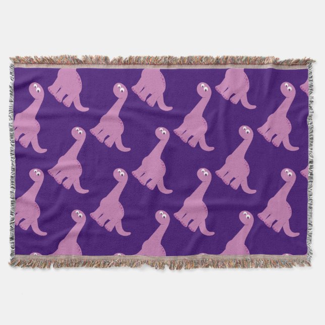 Manta Dinosaurio morado Brontosauro (Anverso)