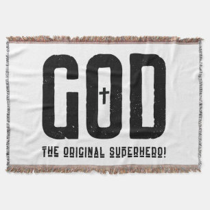 Manta Dios la original cruz bíblica superheroína