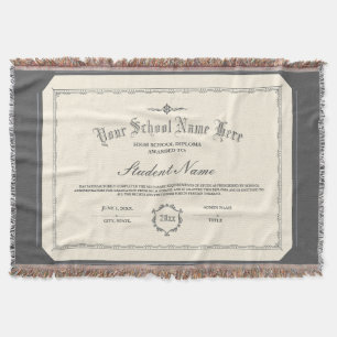 Manta Diploma personalizado personalizado Carbón tradici