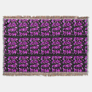 Manta Diseñador de arte gráfico morado y negro brillante