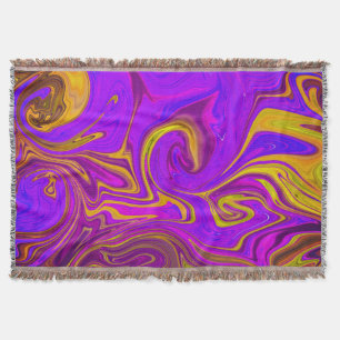 Manta Diseño abstracto de color amarillo rosado neón púr