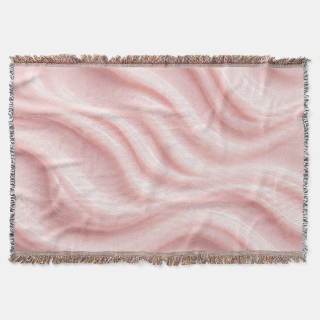 Manta Diseño abstracto de crema rosa (Anverso)