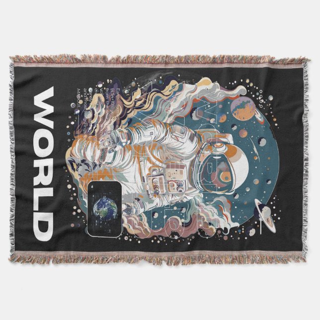 Manta Diseño astronauta mundial (Anverso)