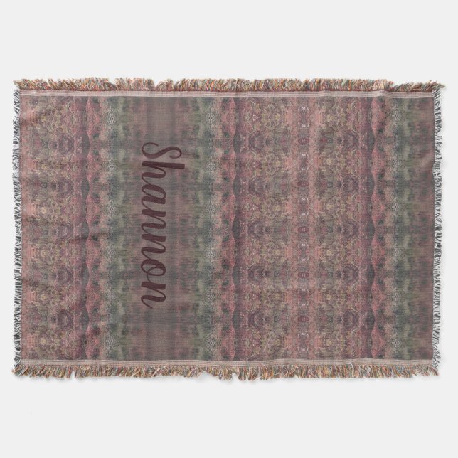 Manta Diseño Con Patrón Elegante Con Tipografía De Nombr (Anverso)