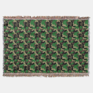 Manta Diseño de Camuflaje del Ejército Tonos Verdes de l