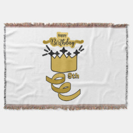 Manta Diseño de Corona de Rey Personalizada para 9º Cump