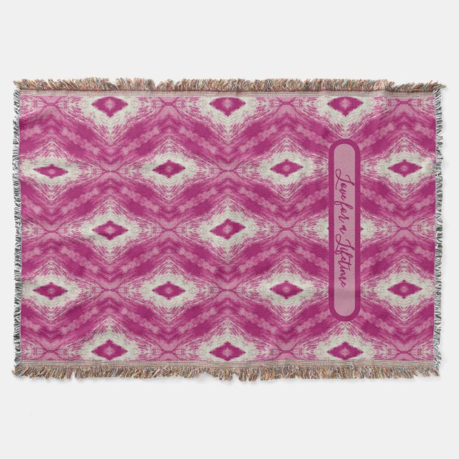 Manta Diseño de El Cairo Blanco Rosa (Anverso)