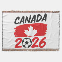 Diseño de fanático de fútbol Canadá 2026 con hoja