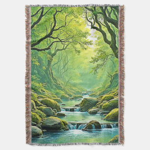 Manta Diseño de flujo forestal encantado