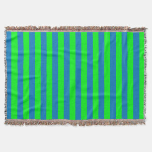 Manta Diseño de franjas azules y verdes