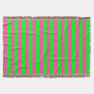 Manta Diseño de franjas rosadas y verdes