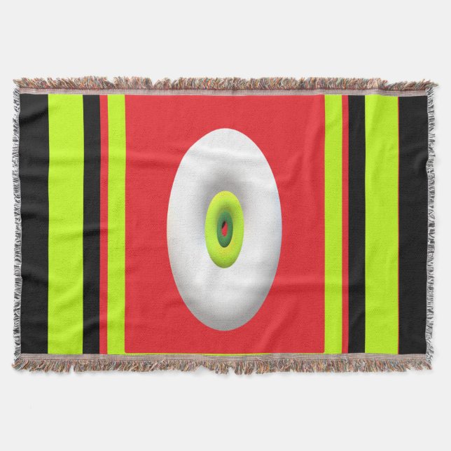 Manta Diseño de globos gráficos lima verde rojo blanco (Anverso)