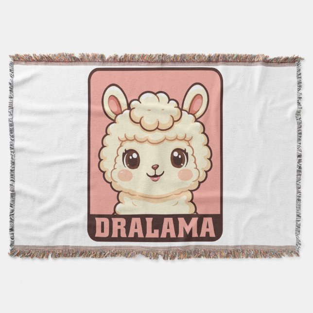 Manta Diseño de ilustración de llama adorable (Anverso)