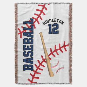 Manta Diseño de la pelota deportiva de béisbol - Azul