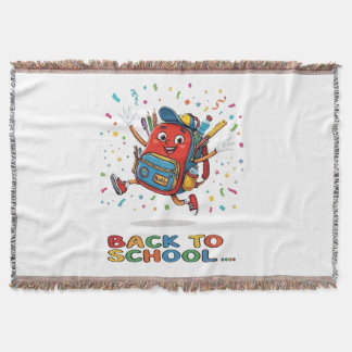 Manta Diseño de mochila escolar divertida para el regres