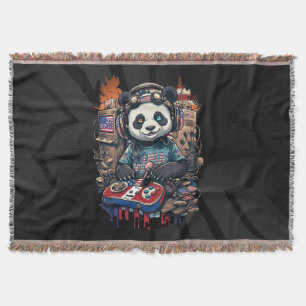 Manta Diseño de músico panda patriótico EE. UU. Panda