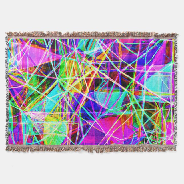 Manta Diseño de patrones abstractos vibrantes (Anverso)